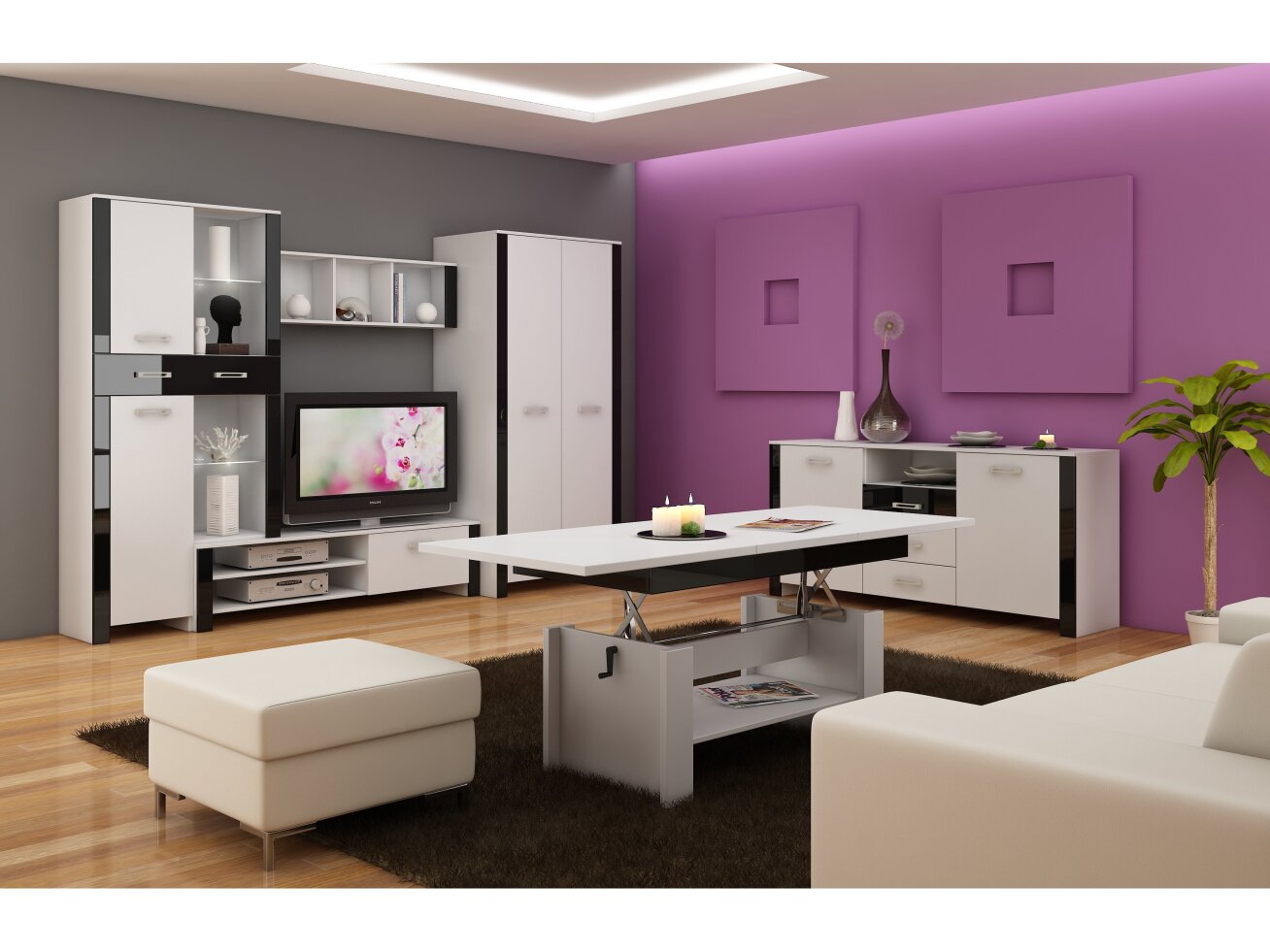 Svetainės baldų komplektas HUGO 2 6