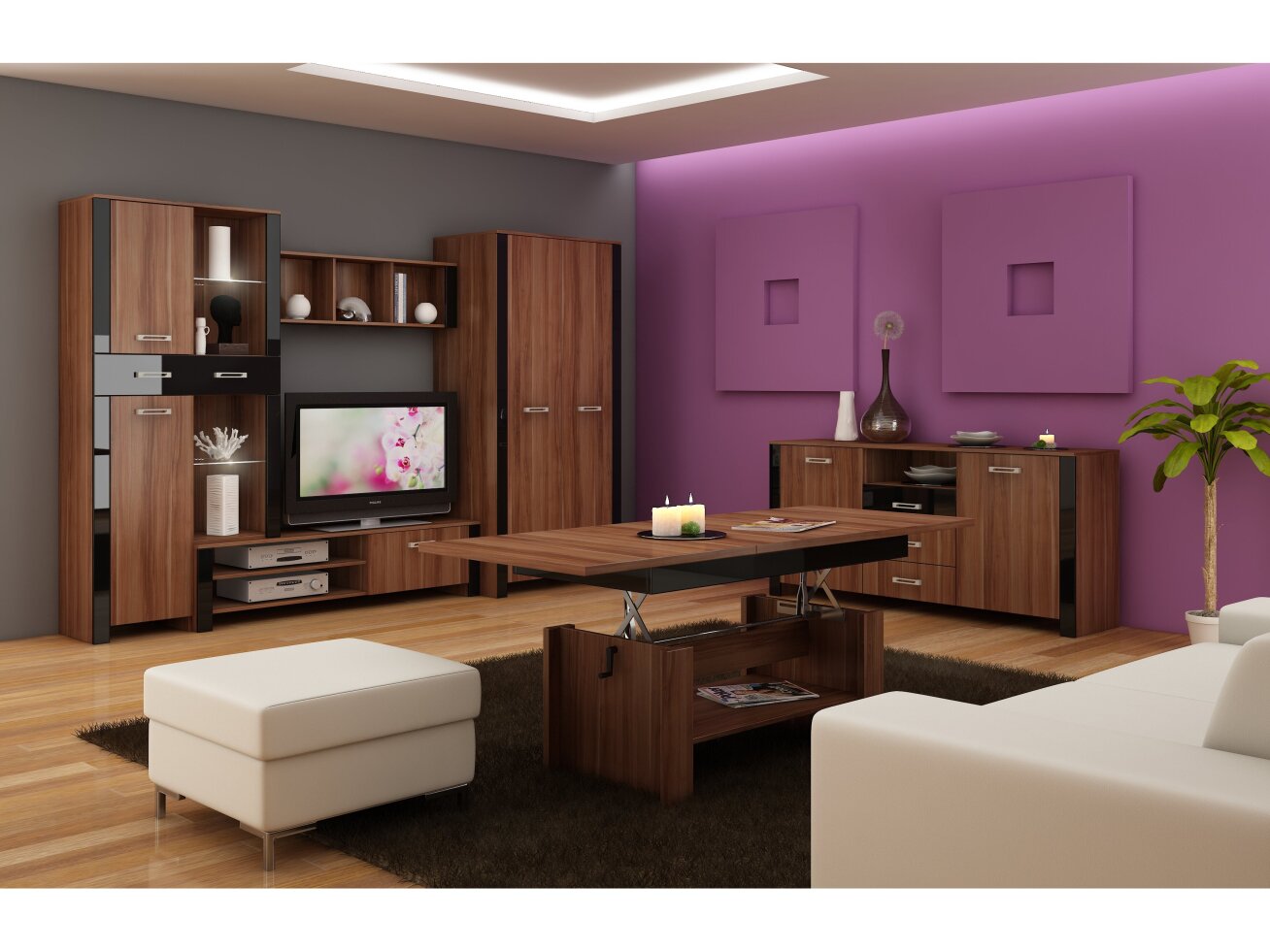 Svetainės baldų komplektas HUGO 2 9