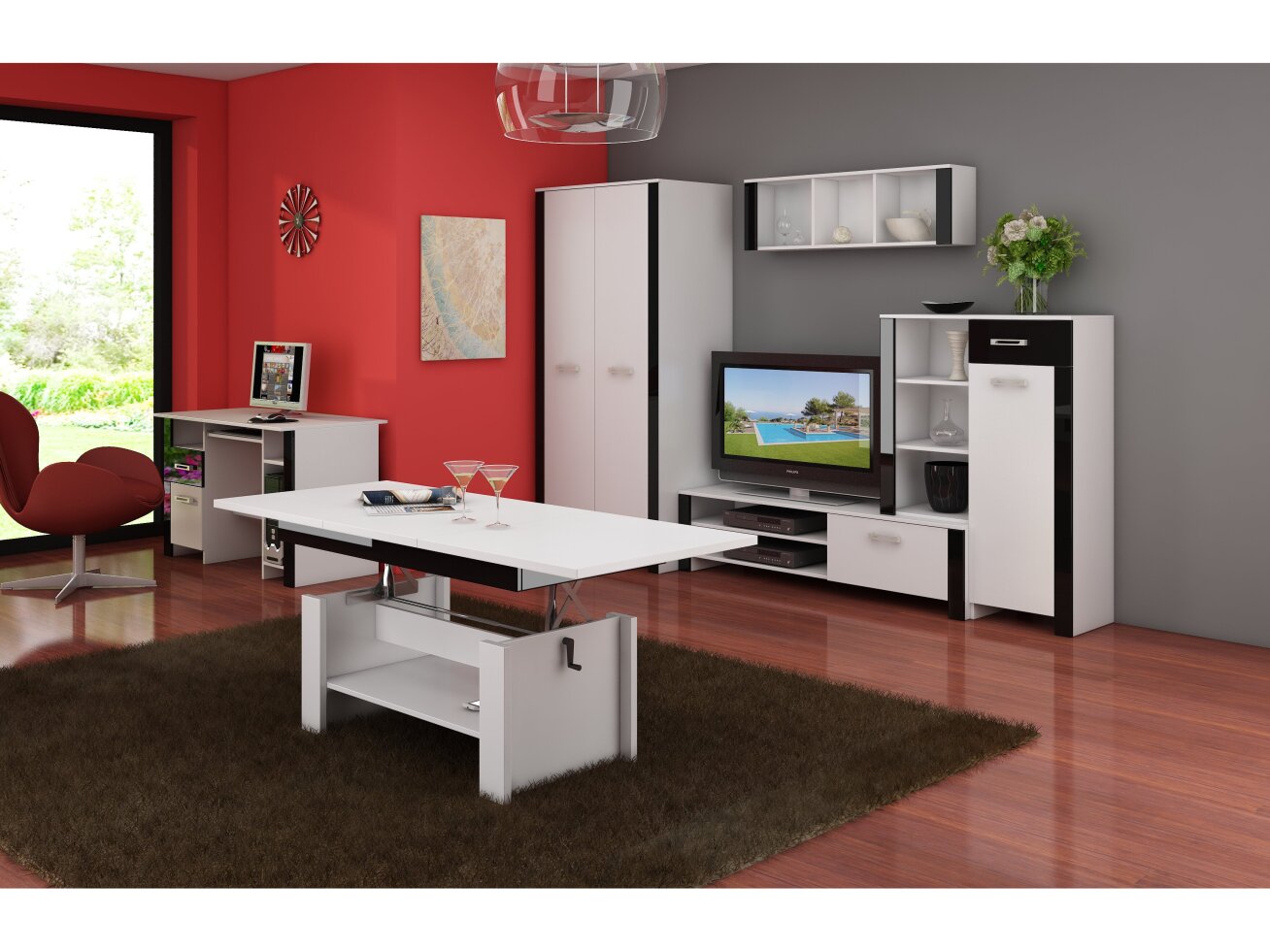 Biuro baldų komplektas HUGO 3 6