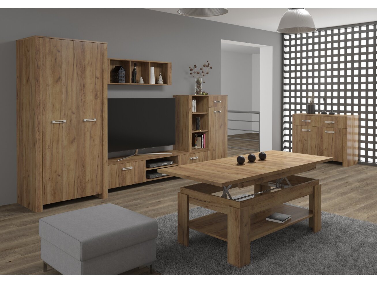 Svetainės baldų komplektas HUGO 4 5