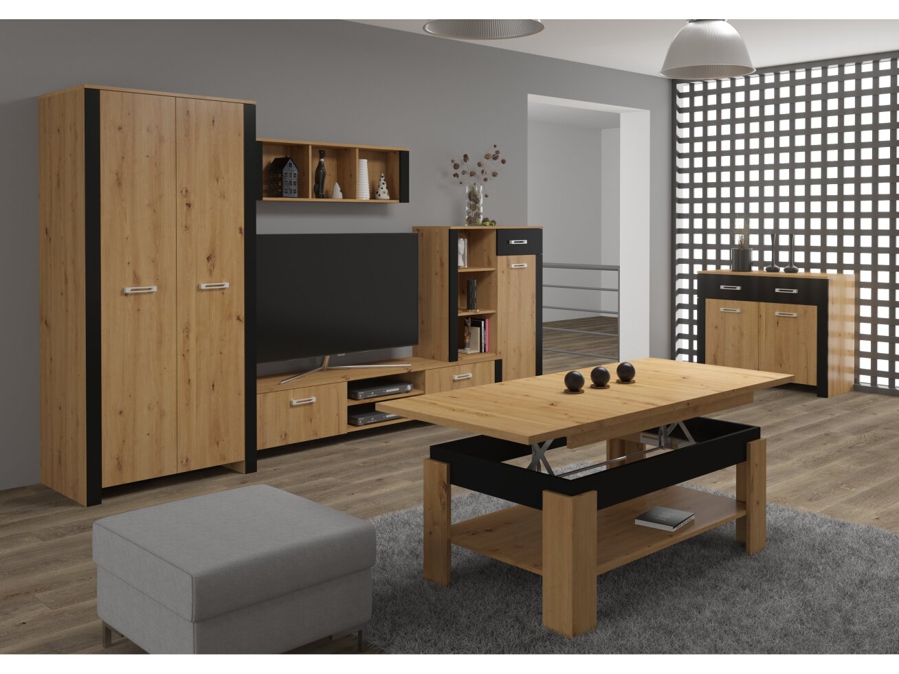 Svetainės baldų komplektas HUGO 4 7