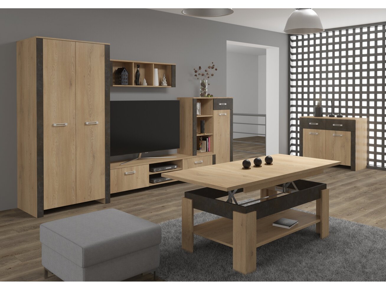 Svetainės baldų komplektas HUGO 4 8