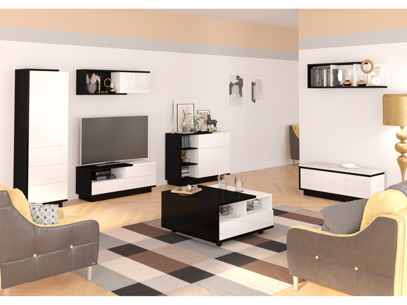 Svetainės baldų komplektas HYBRID 3 8