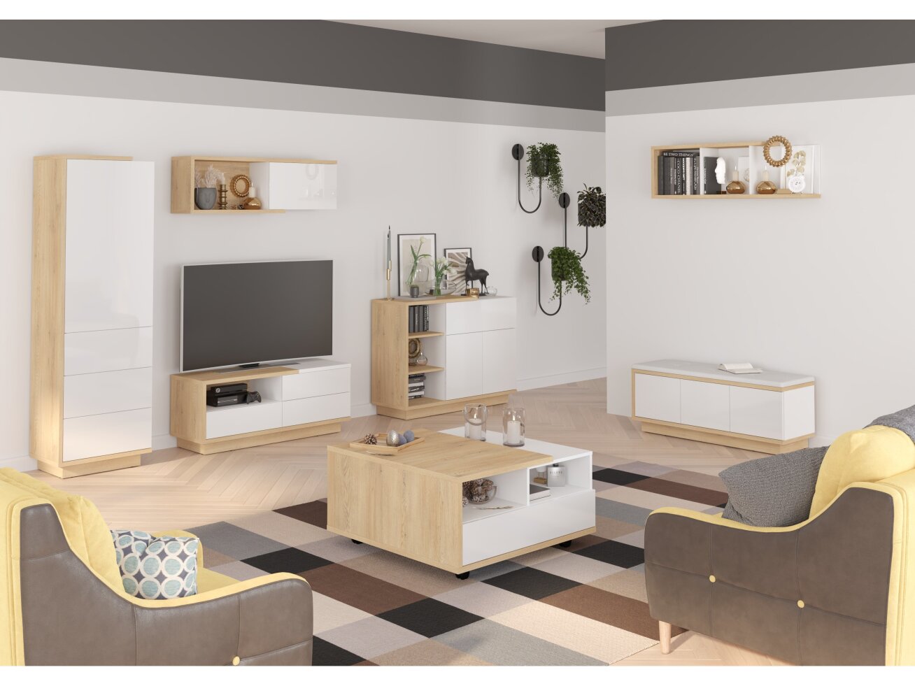 Svetainės baldų komplektas HYBRID 3 15