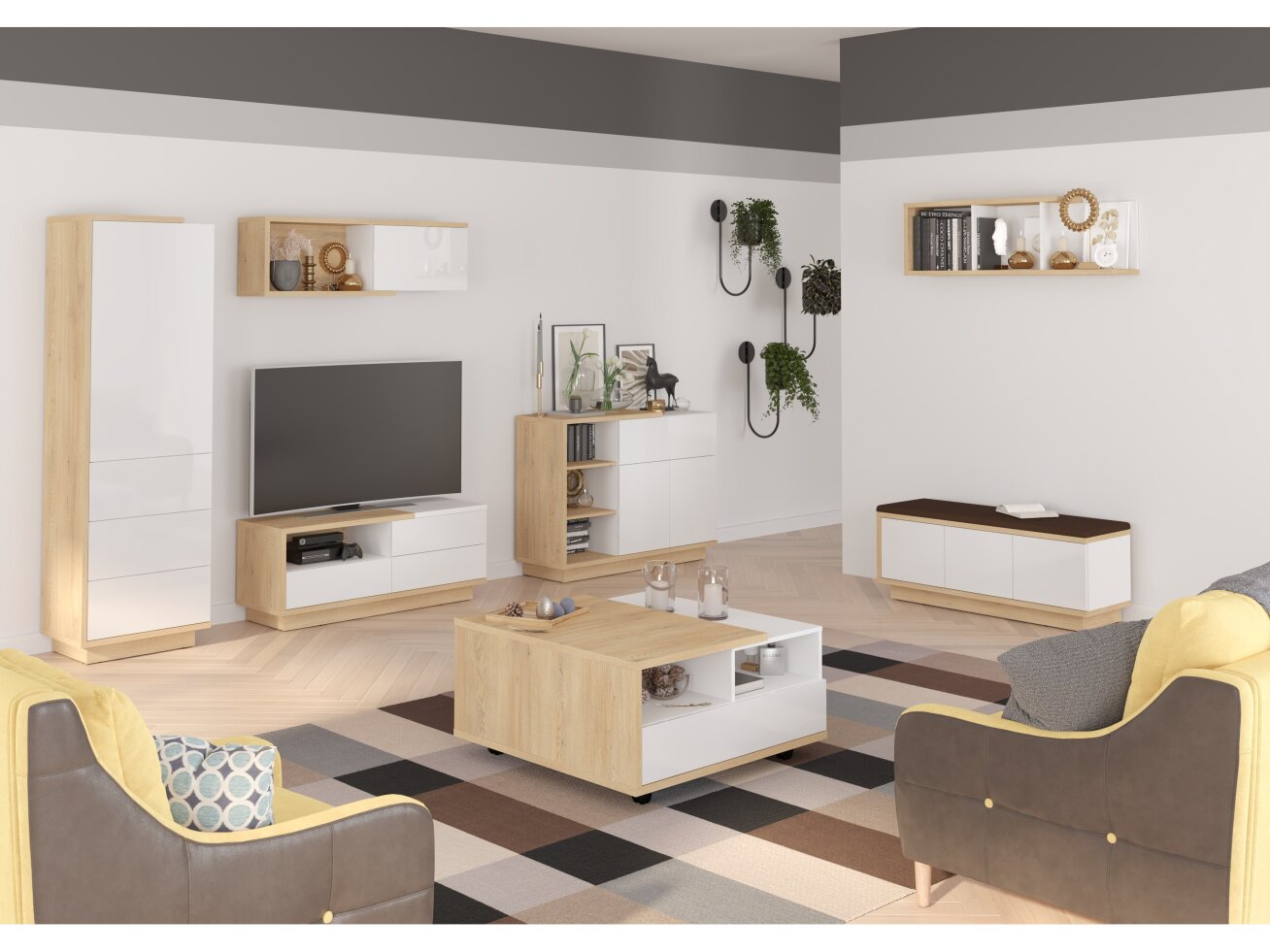 Svetainės baldų komplektas HYBRID 3 17