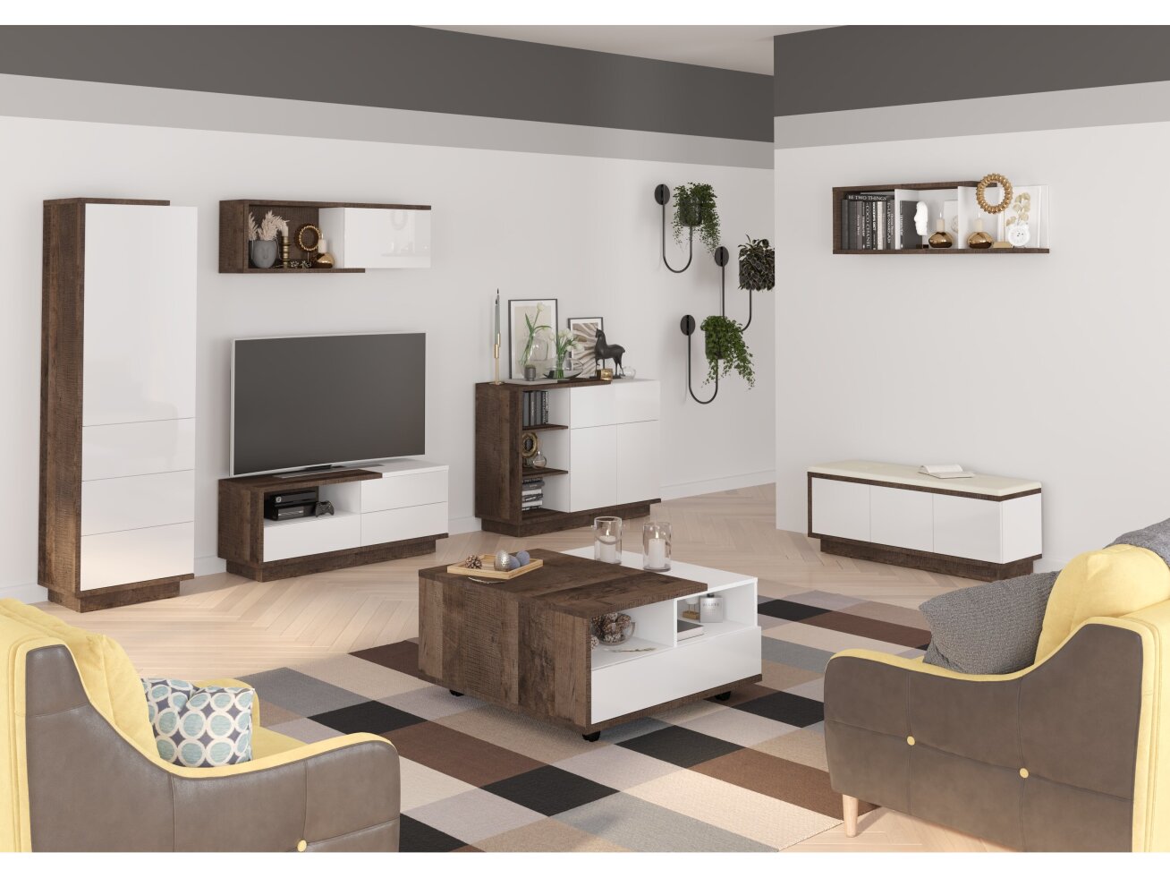 Svetainės baldų komplektas HYBRID 3 10