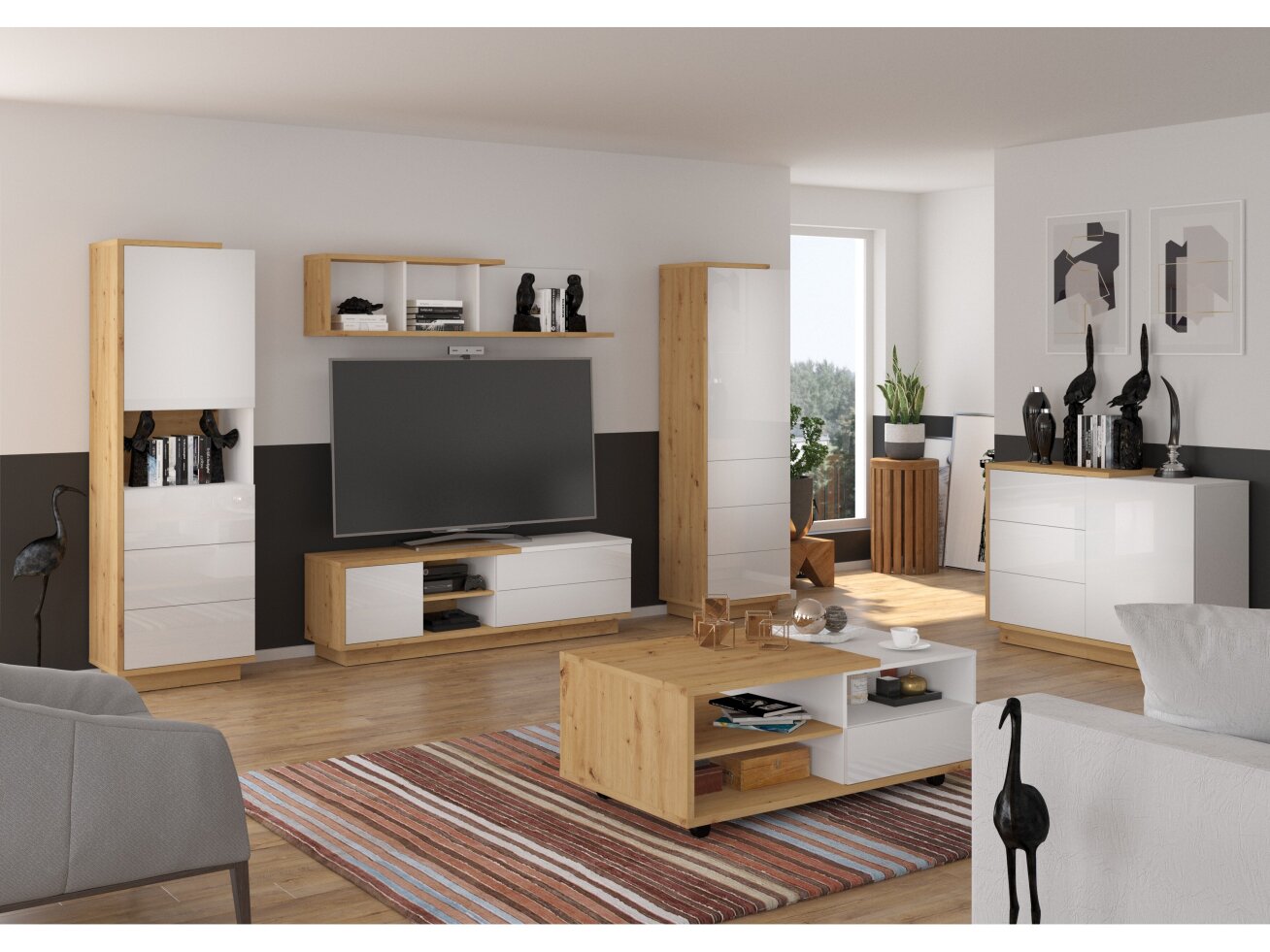 Svetainės baldų komplektas HYBRID 4 9