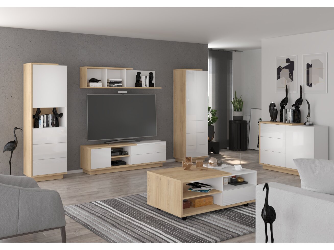 Svetainės baldų komplektas HYBRID 4 11