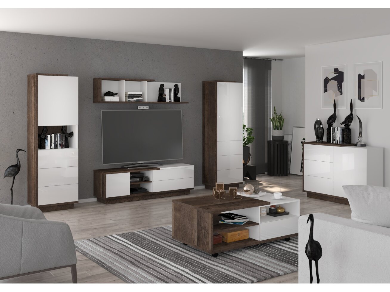 Svetainės baldų komplektas HYBRID 4 8