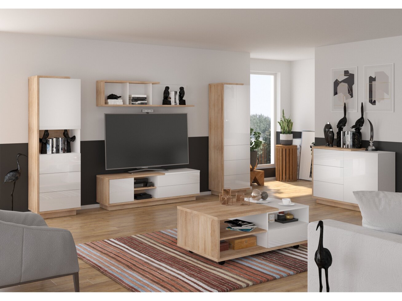 Svetainės baldų komplektas HYBRID 4 6