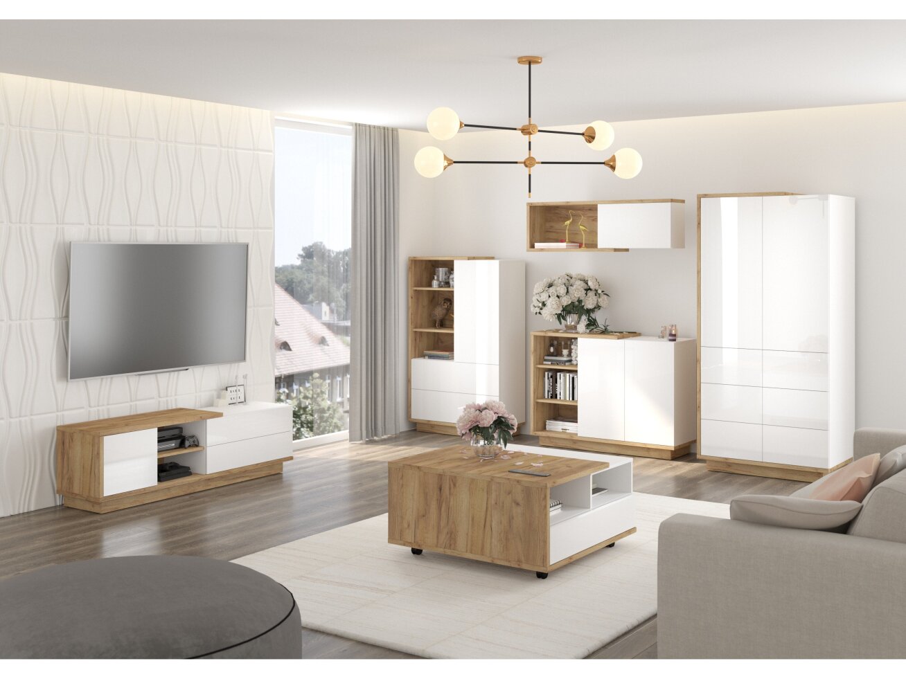 Svetainės baldų komplektas HYBRID 5 10