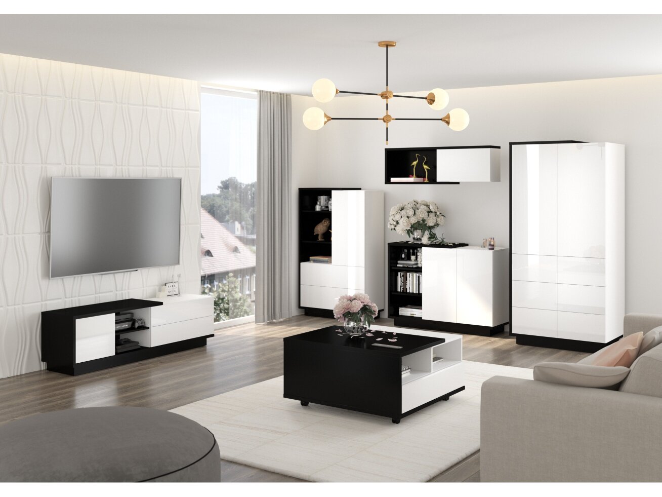 Svetainės baldų komplektas HYBRID 5 7