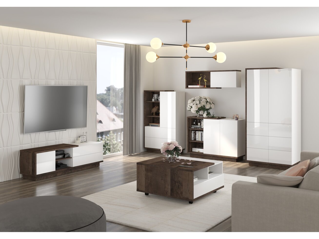 Svetainės baldų komplektas HYBRID 5 8