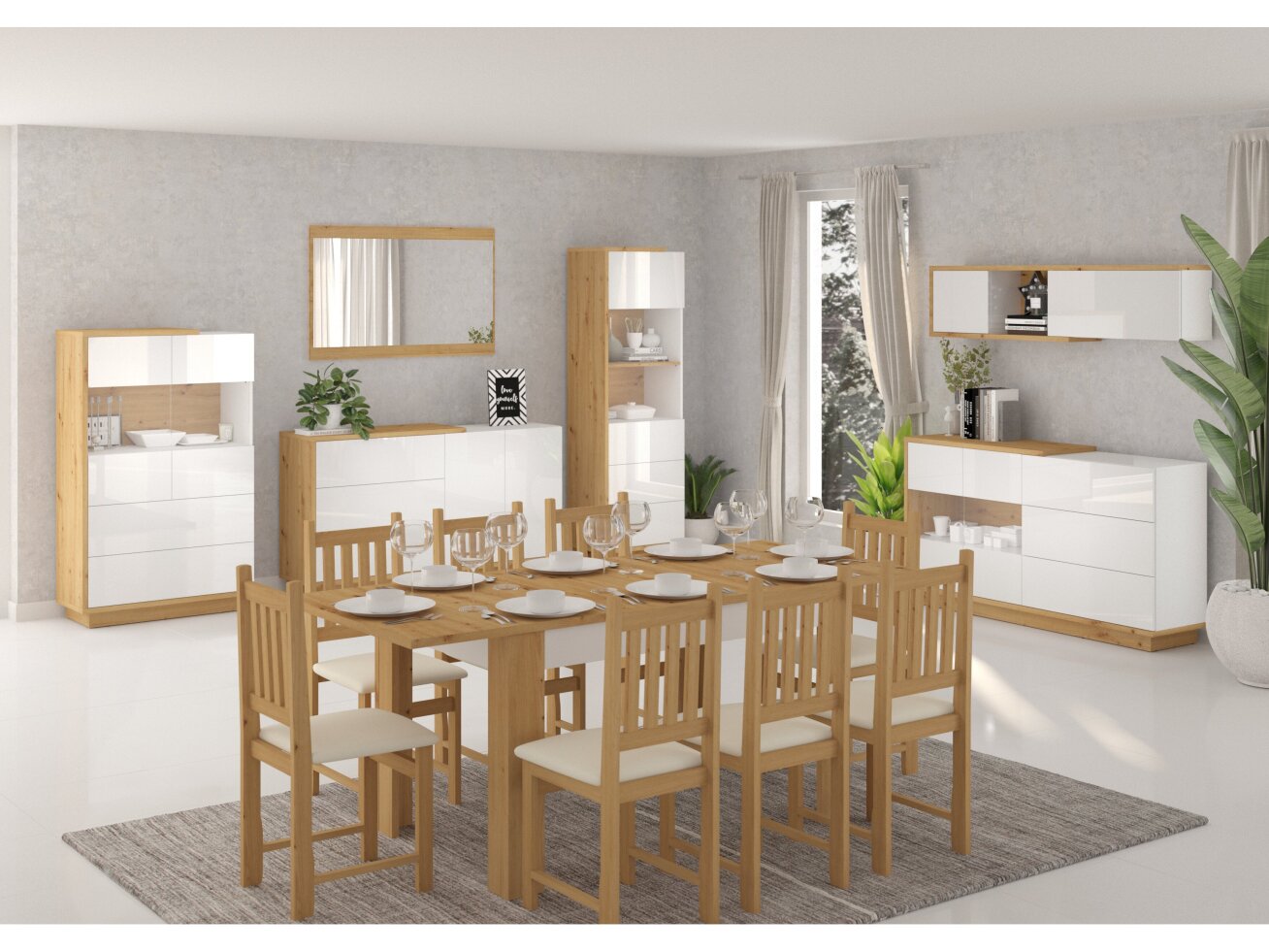 Svetainės baldų komplektas HYBRID 6 11