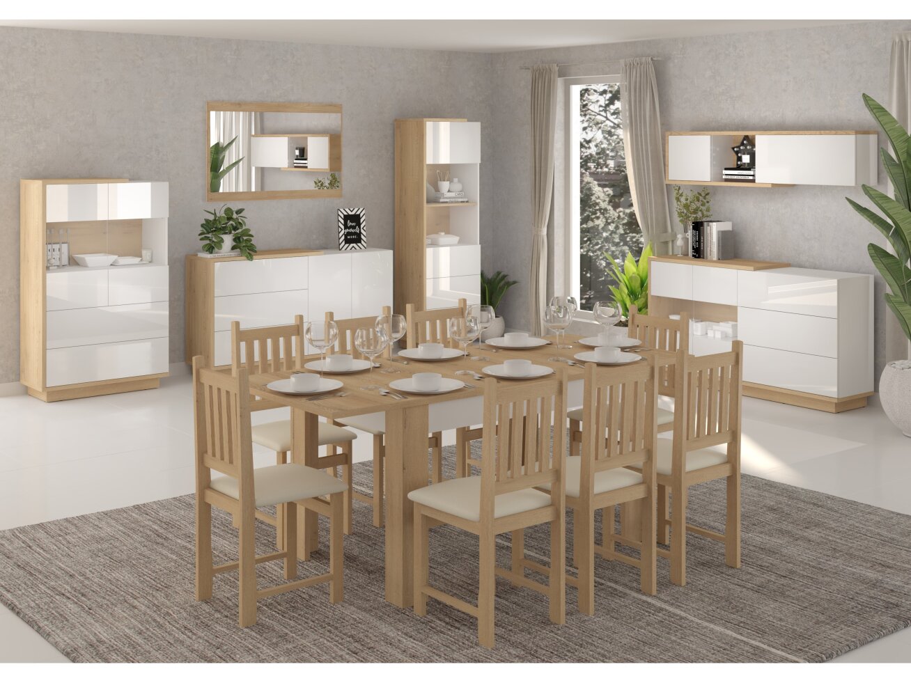 Svetainės baldų komplektas HYBRID 6 13