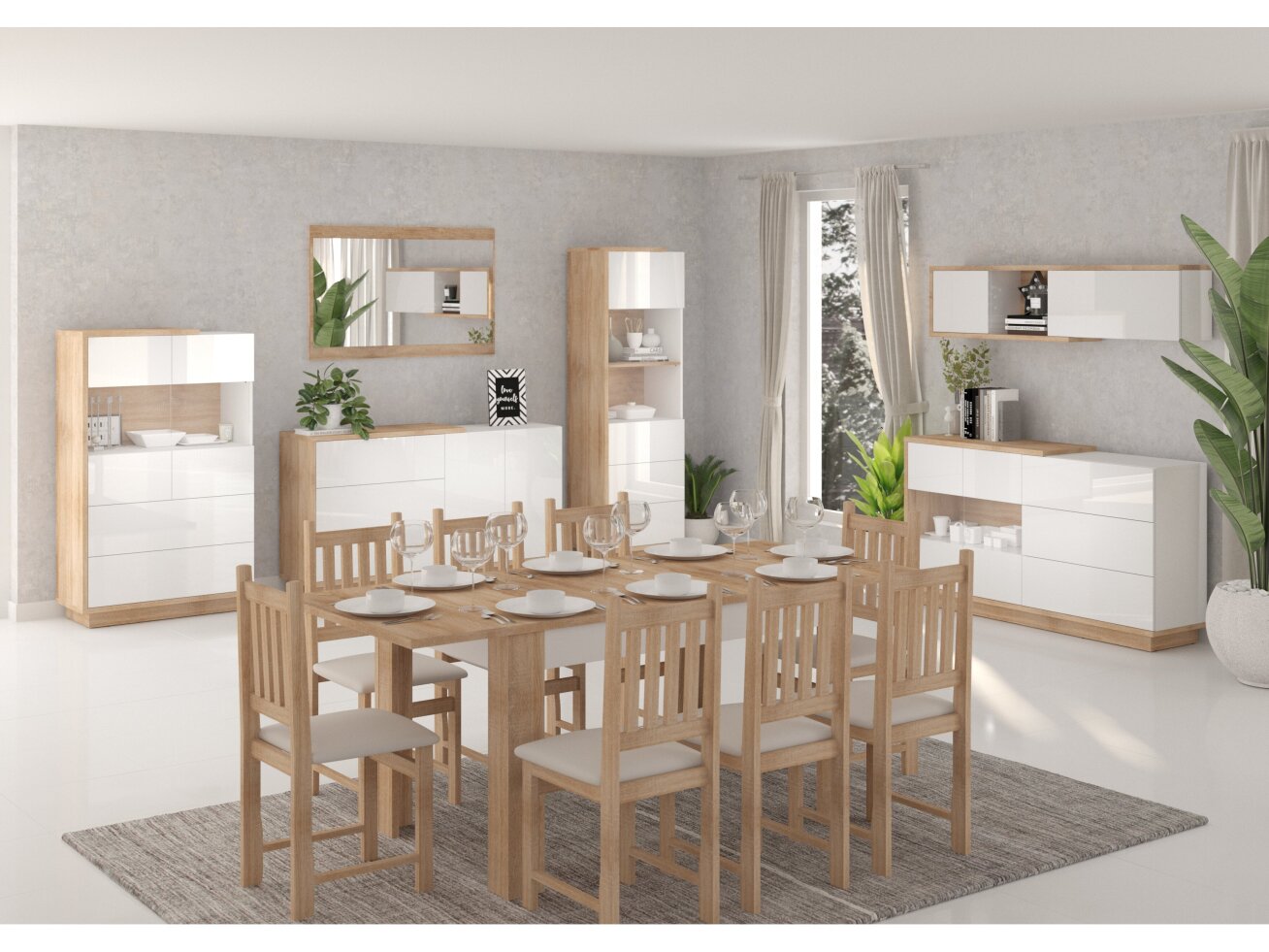 Svetainės baldų komplektas HYBRID 6 7