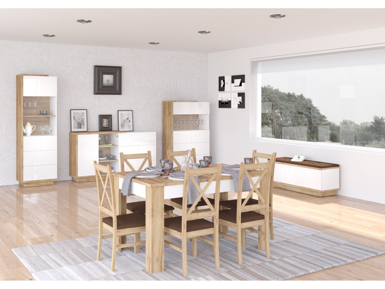 Svetainės baldų komplektas HYBRID 7 13