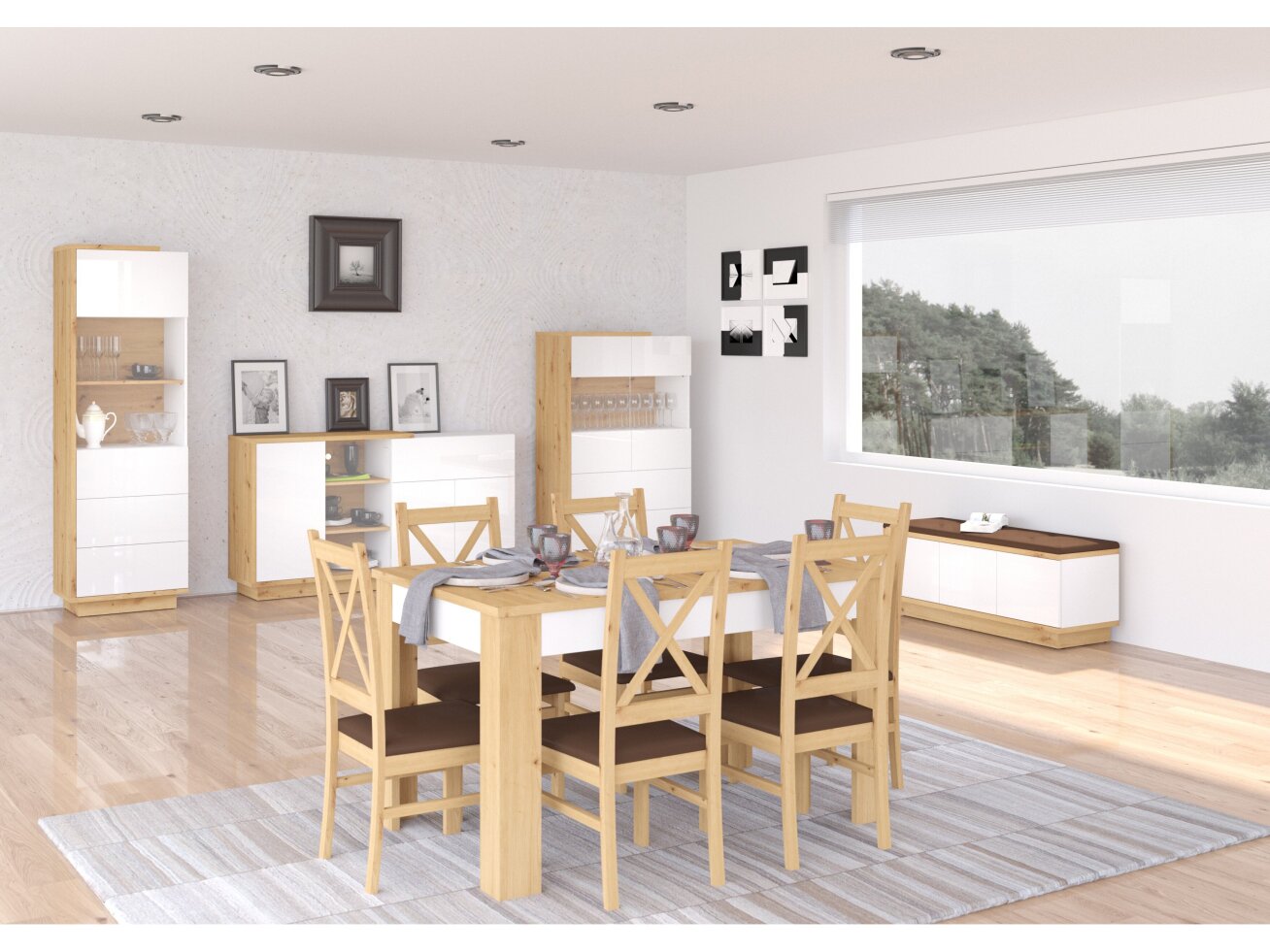 Svetainės baldų komplektas HYBRID 7 12