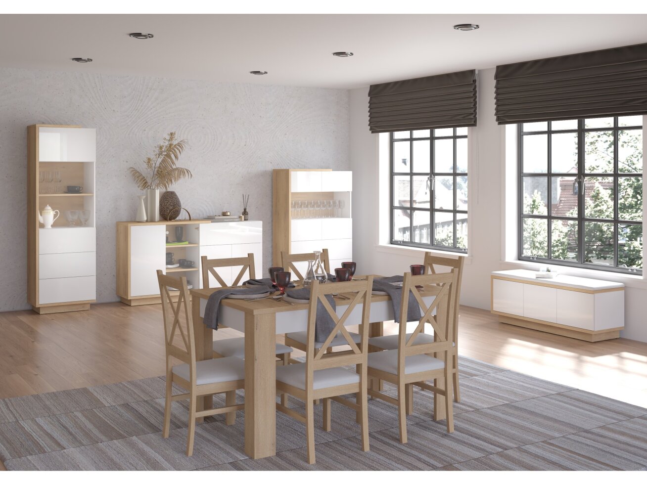 Svetainės baldų komplektas HYBRID 7 14