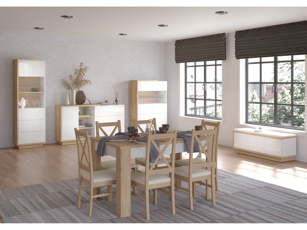 Svetainės baldų komplektas HYBRID 7 15