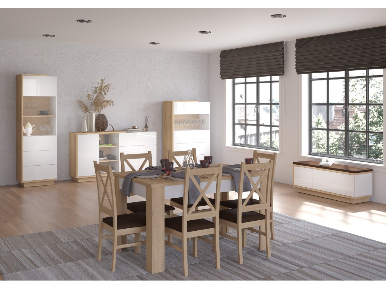 Svetainės baldų komplektas HYBRID 7 16