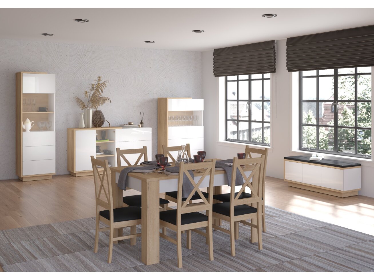 Svetainės baldų komplektas HYBRID 7 17