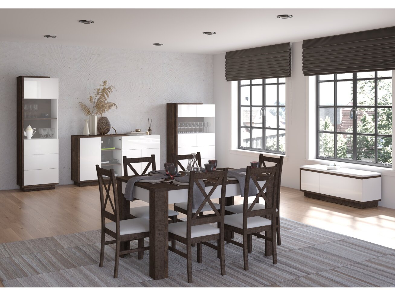 Svetainės baldų komplektas HYBRID 7 8