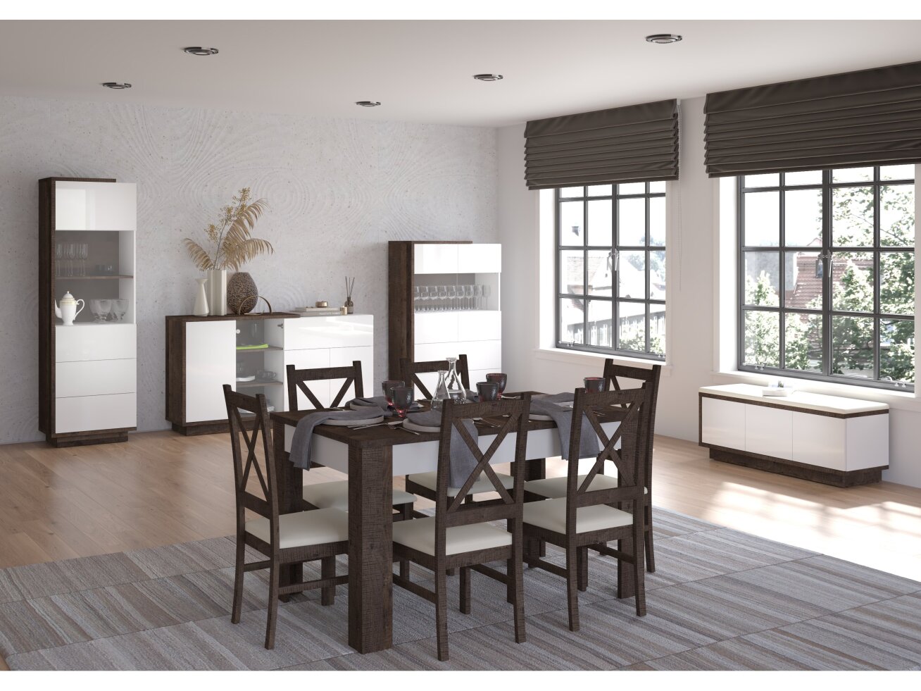 Svetainės baldų komplektas HYBRID 7 9