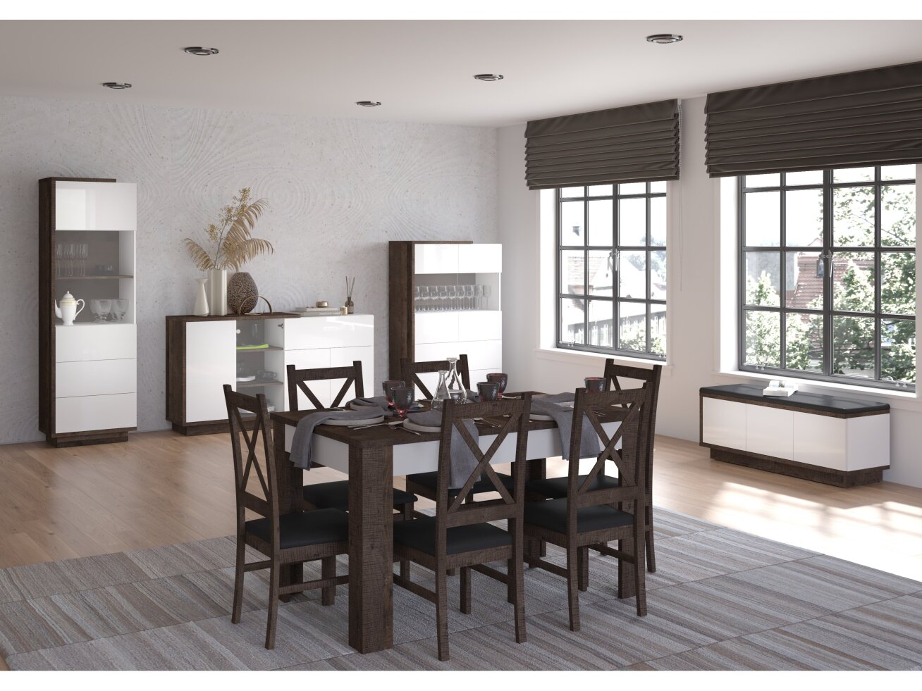 Svetainės baldų komplektas HYBRID 7 11