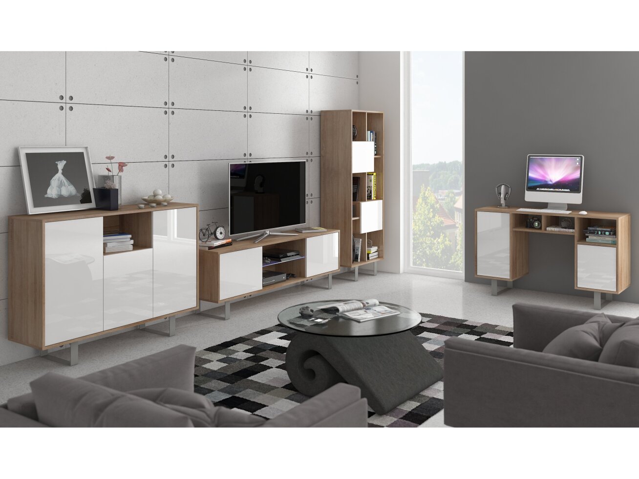 Svetainės baldų komplektas KING 2 8 Svetainės baldų komplektas KING 2 8