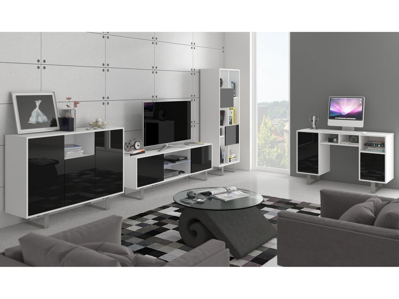 Svetainės baldų komplektas KING 2 5 Svetainės baldų komplektas KING 2 5