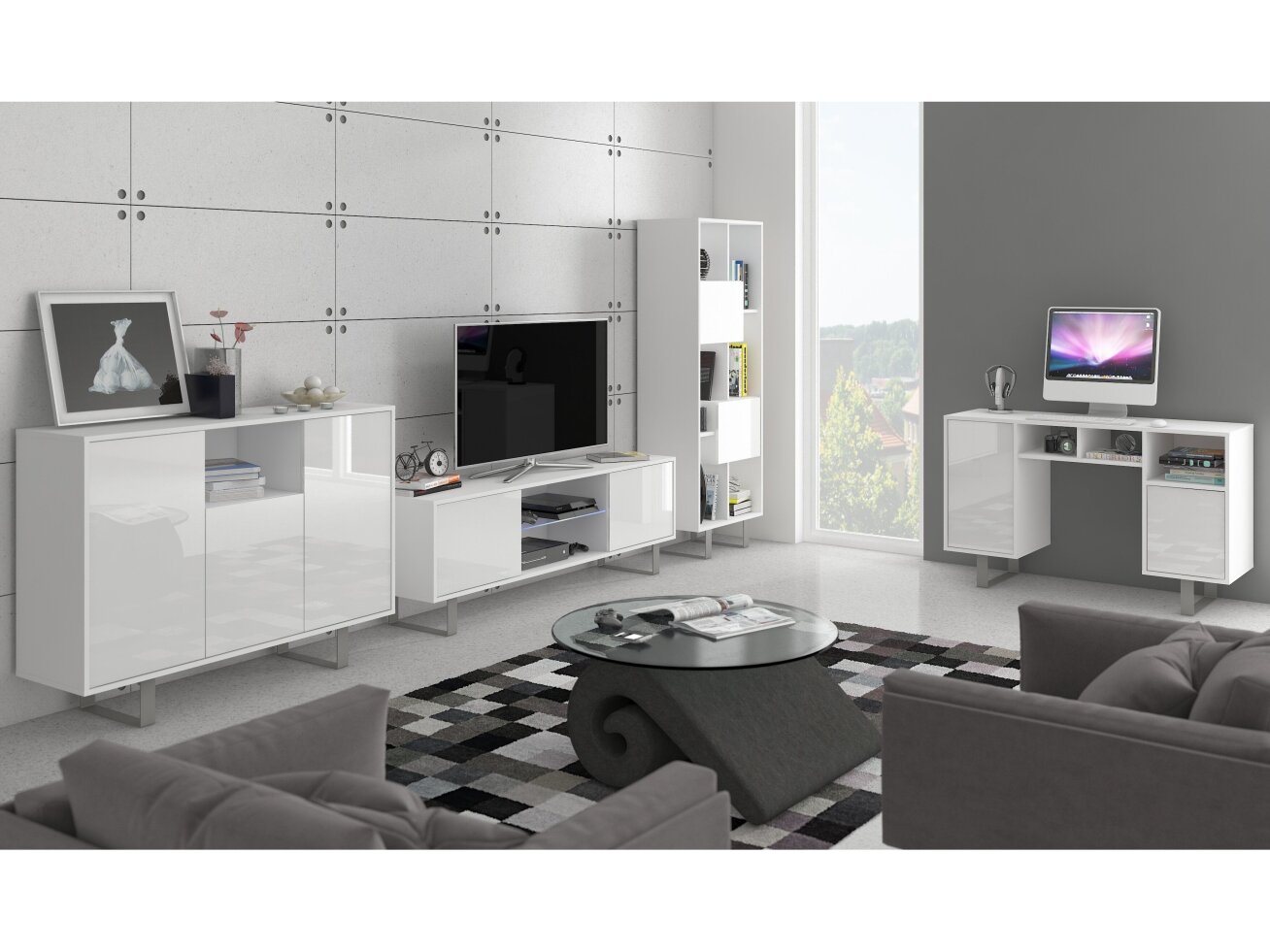 Svetainės baldų komplektas KING 2 4 Svetainės baldų komplektas KING 2 4