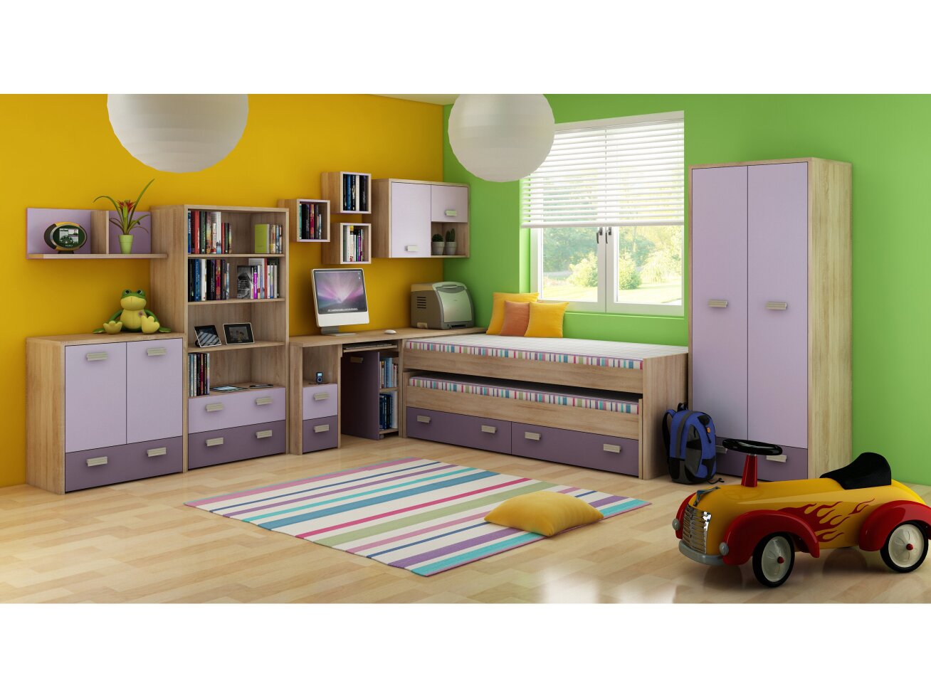 Vaikų kambario komplektas KITTY 1 11 Vaikų kambario komplektas KITTY 1 11