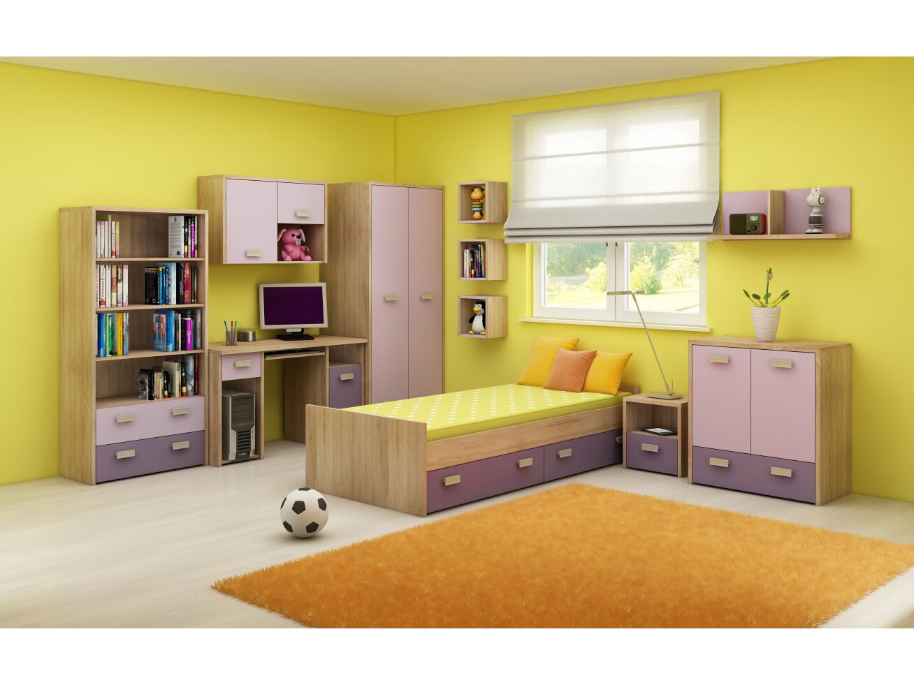 Vaikų kambario komplektas KITTY 2 13 Vaikų kambario komplektas KITTY 2 13