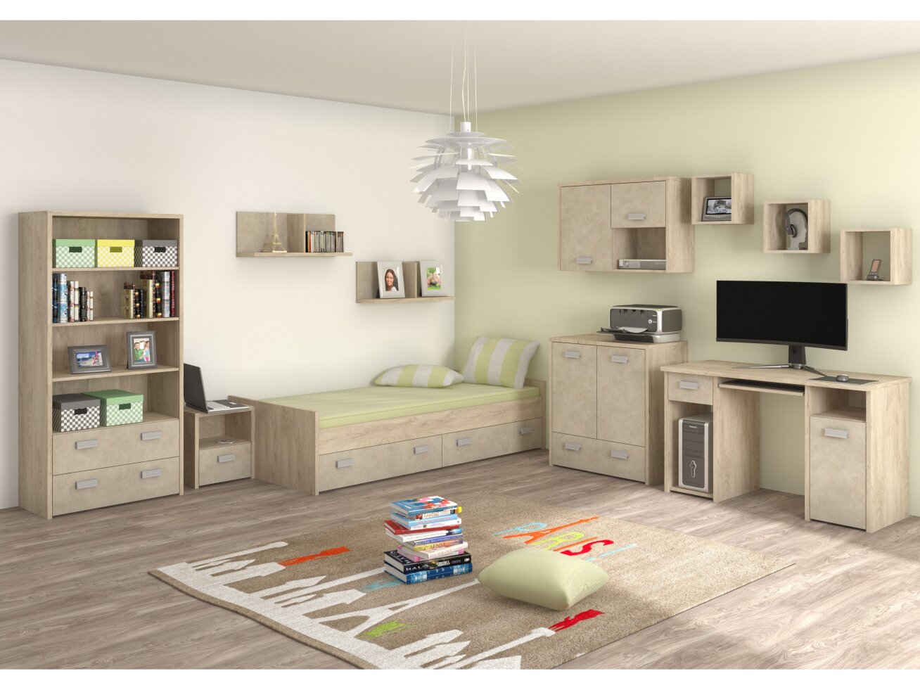 Vaikų kambario komplektas KITTY 3 12 Vaikų kambario komplektas KITTY 3 12