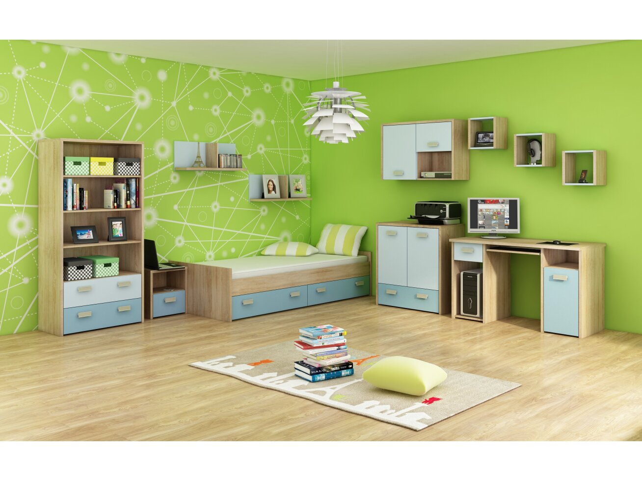 Vaikų kambario komplektas KITTY 3 14 Vaikų kambario komplektas KITTY 3 14