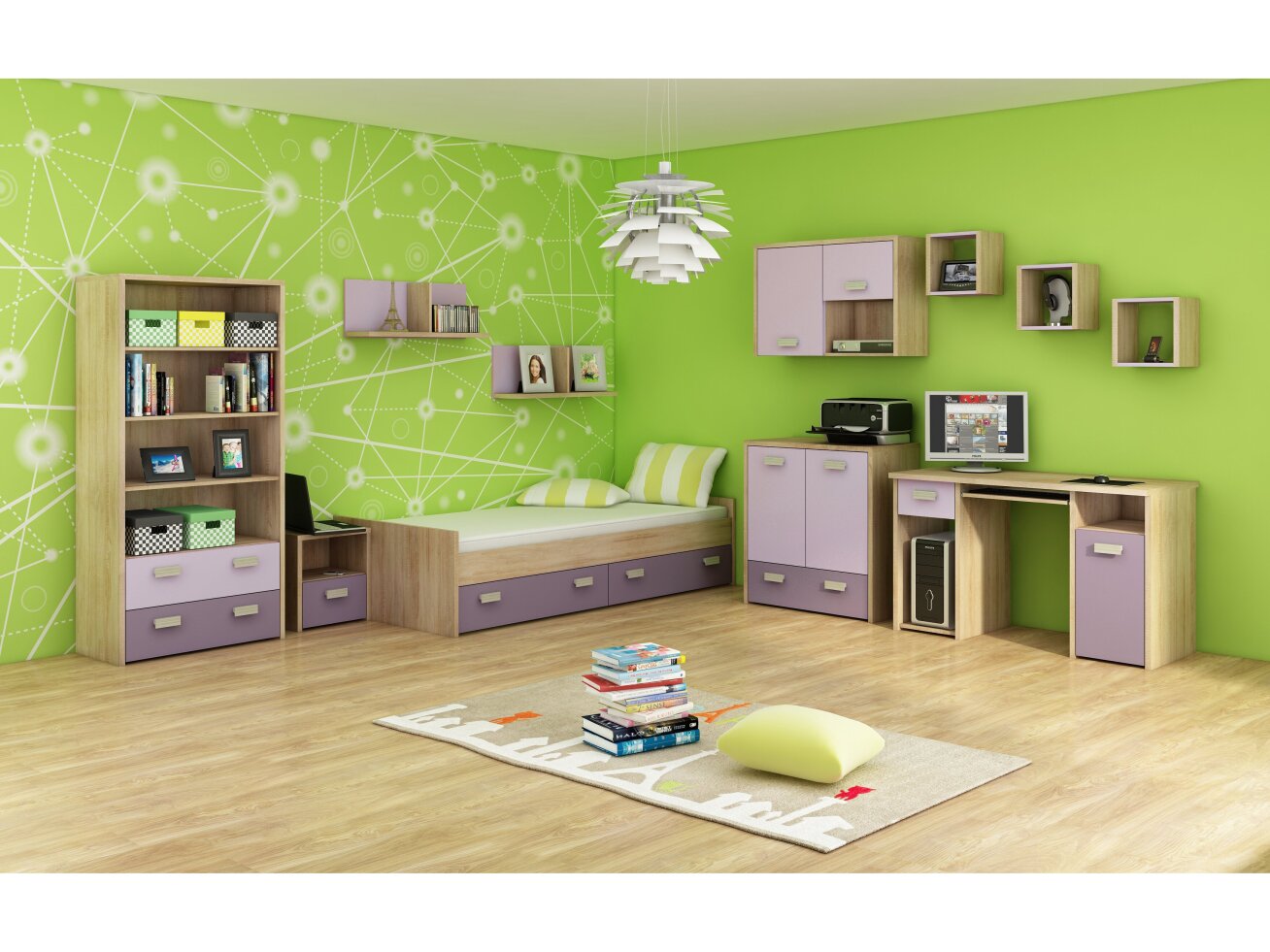 Vaikų kambario komplektas KITTY 3 13 Vaikų kambario komplektas KITTY 3 13