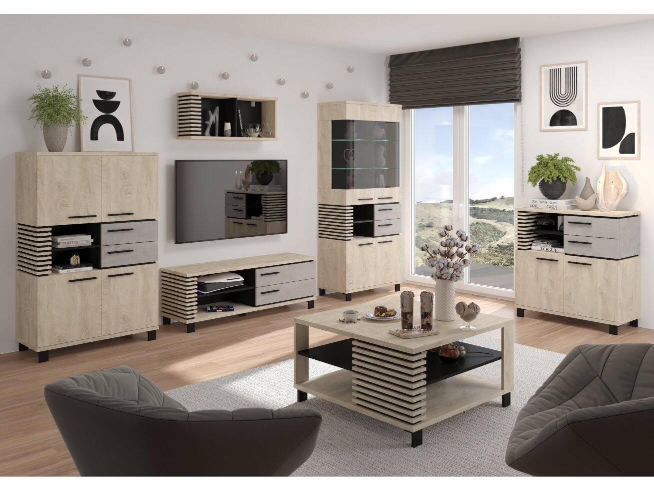 Svetainės baldų komplektas LAMIR 1 9