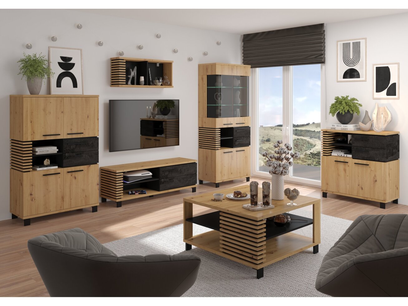 Svetainės baldų komplektas LAMIR 1 7