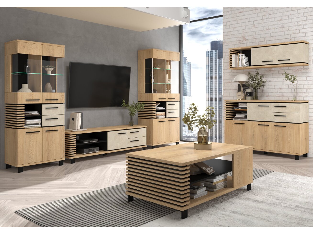 Svetainės baldų komplektas LAMIR 3 8