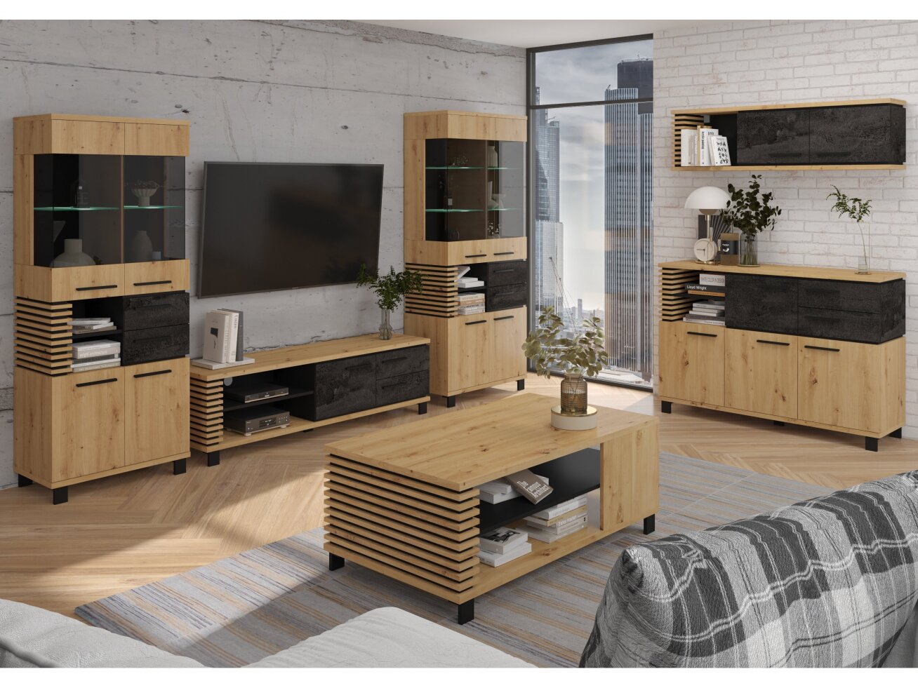 Svetainės baldų komplektas LAMIR 3 7