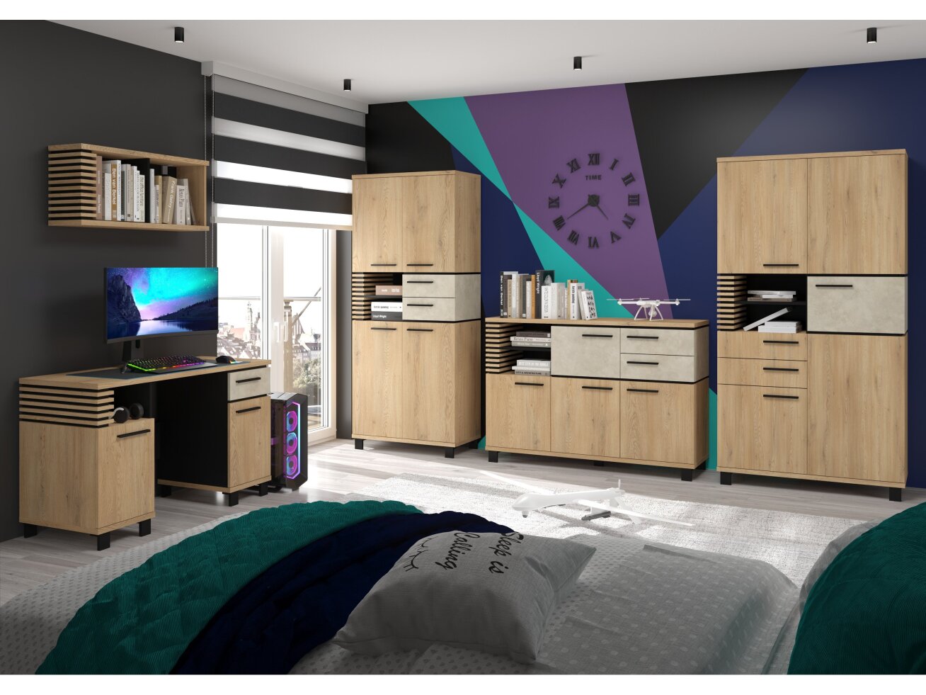 Biuro baldų komplektas LAMIR 4 8 Biuro baldų komplektas LAMIR 4 8