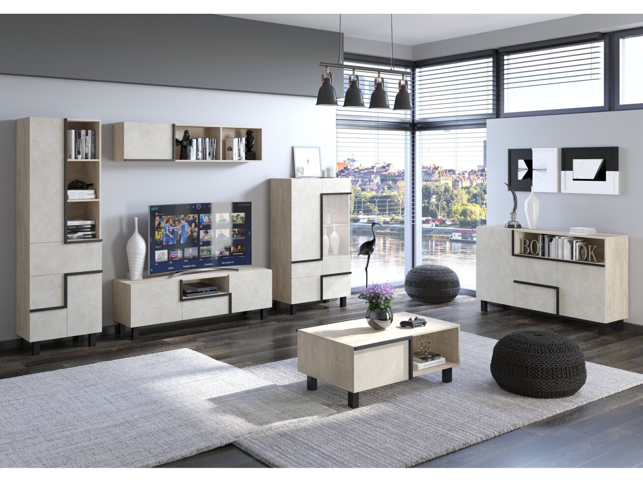 Svetainės baldų komplektas LARS 1 9 Svetainės baldų komplektas LARS 1 9