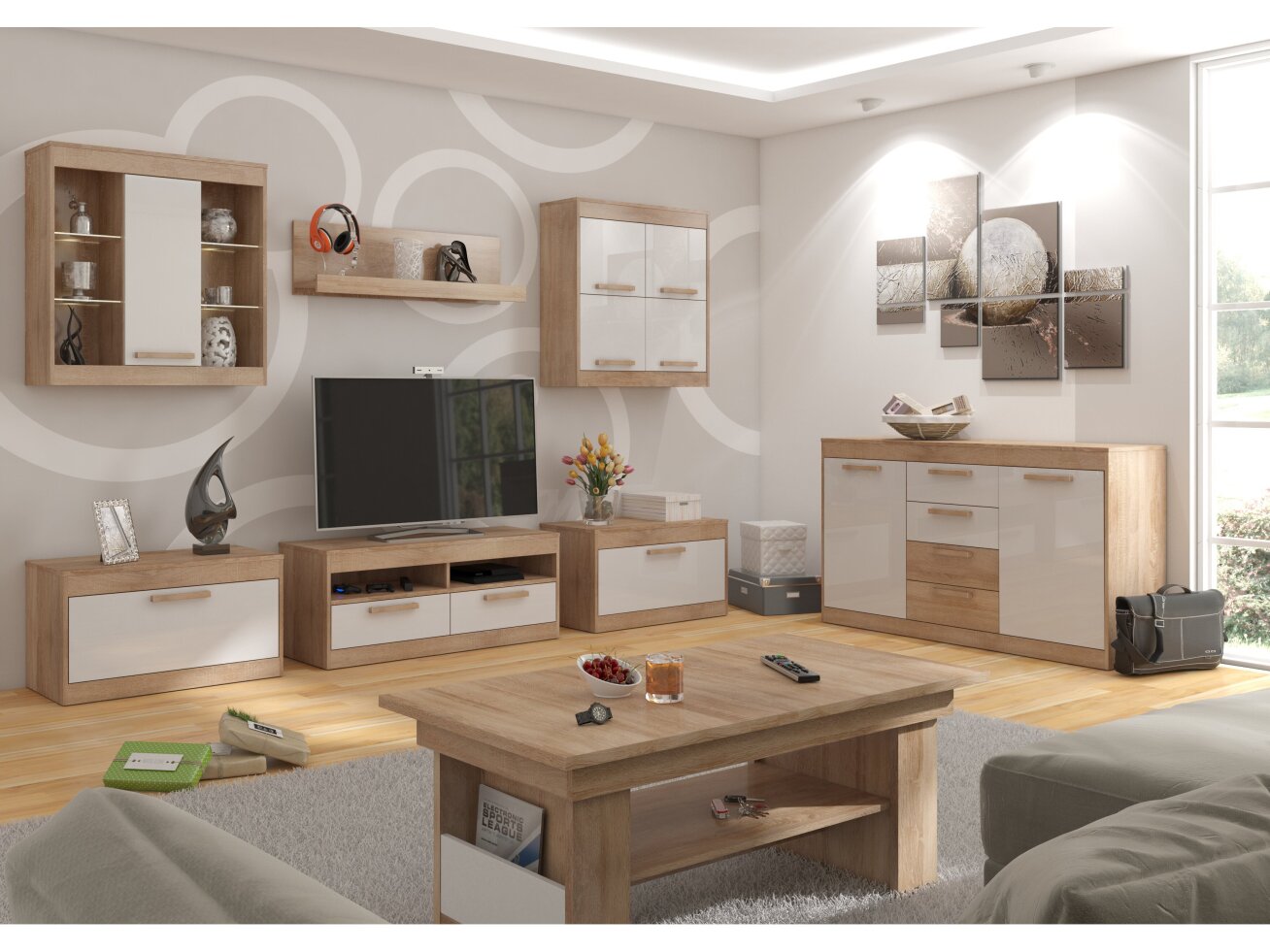 Svetainės baldų komplektas MAXIMUS 2 7 Svetainės baldų komplektas MAXIMUS 2 7