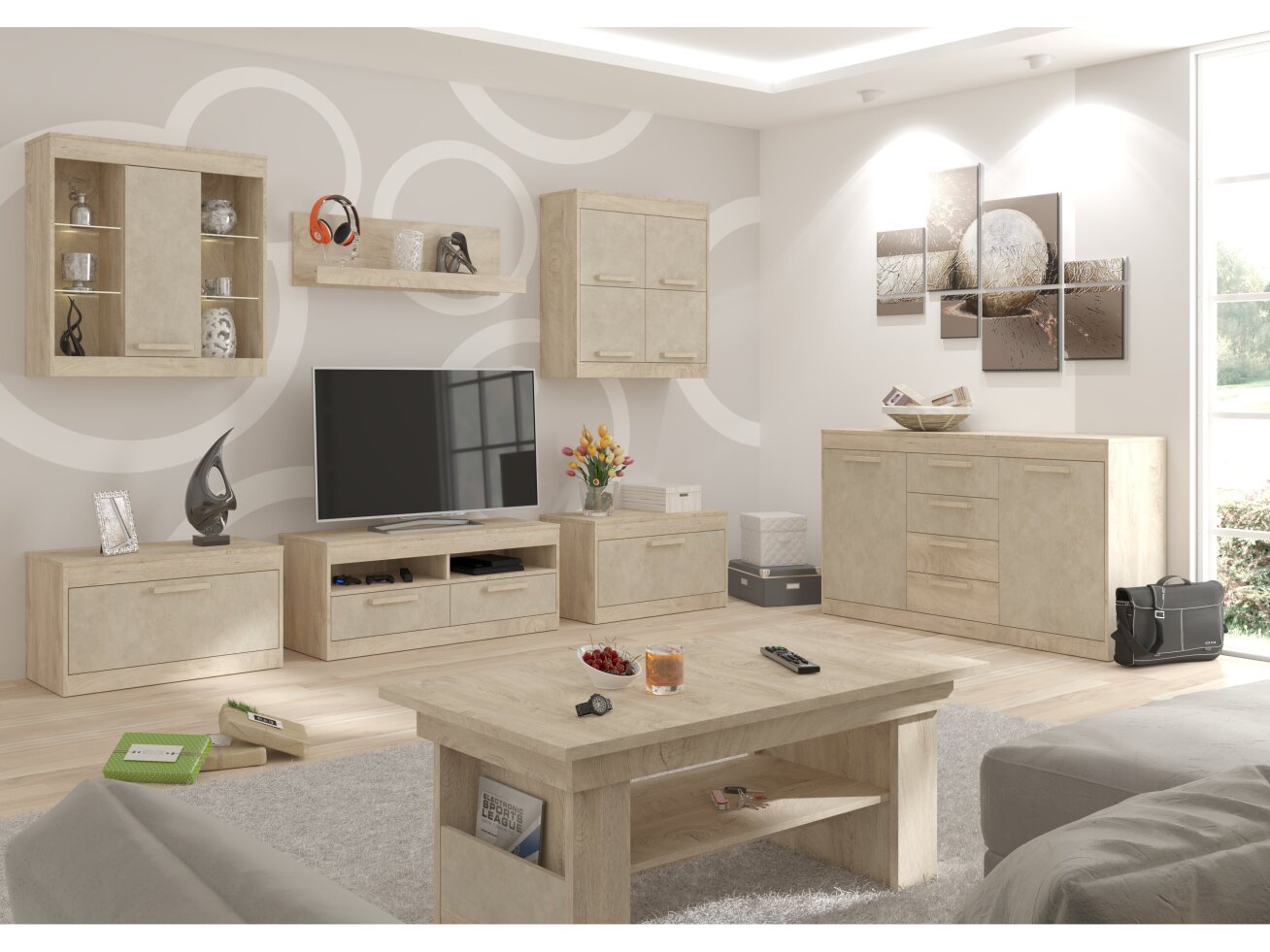 Svetainės baldų komplektas MAXIMUS 2 11