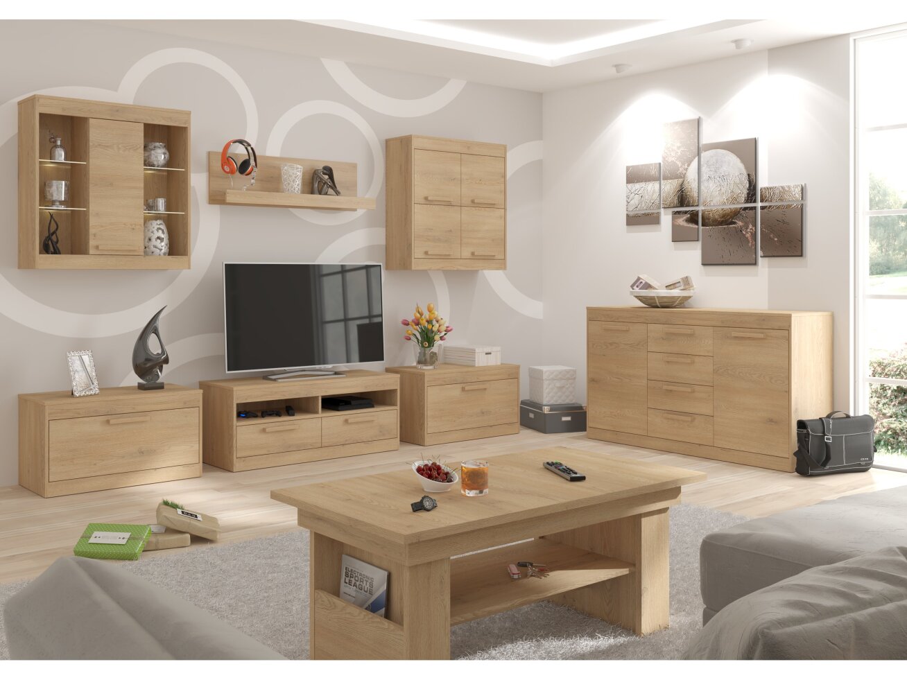 Svetainės baldų komplektas MAXIMUS 2 6 Svetainės baldų komplektas MAXIMUS 2 6