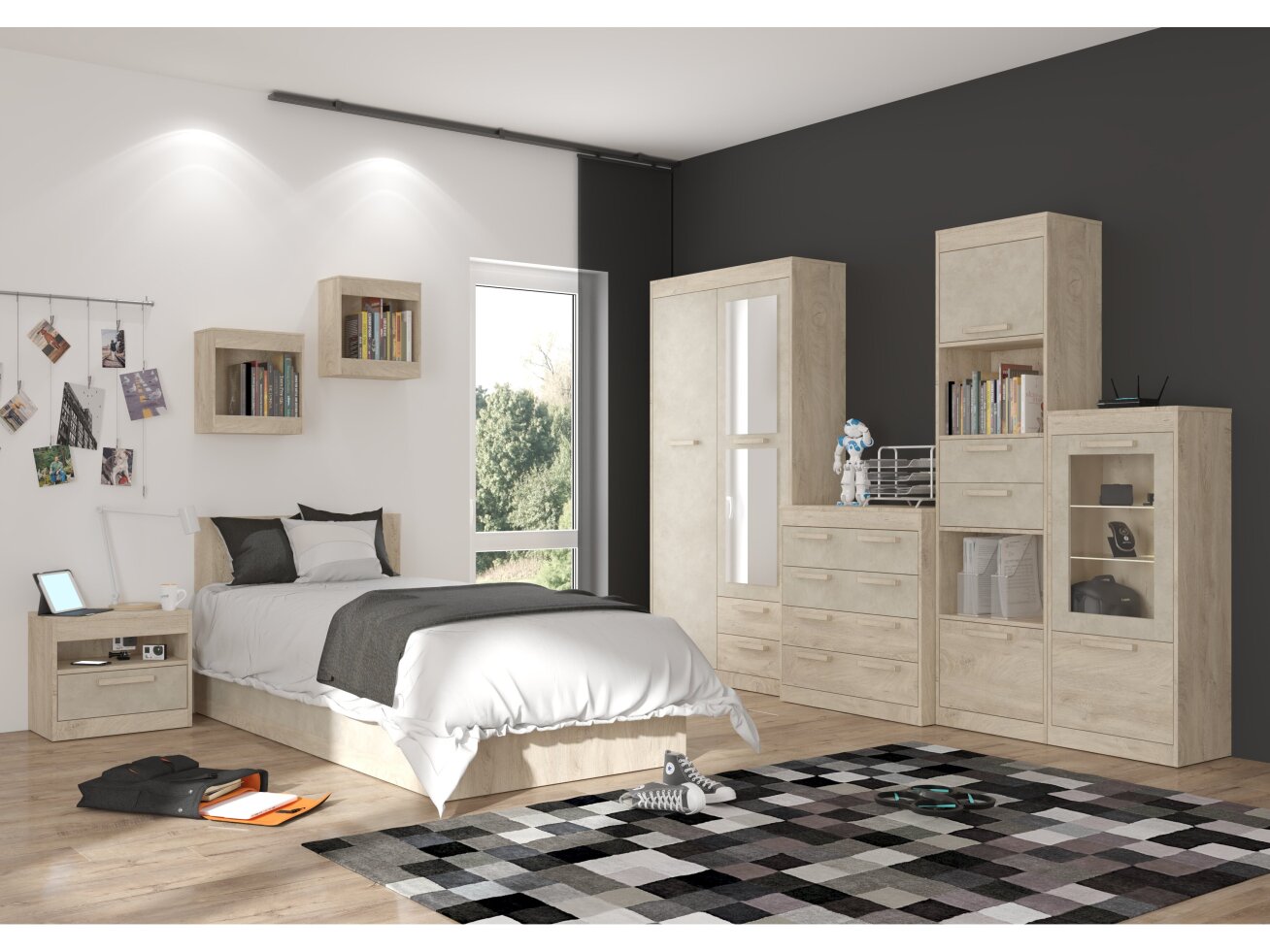 Vaikų kambario komplektas MAXIMUS 8 13 Vaikų kambario komplektas MAXIMUS 8 13