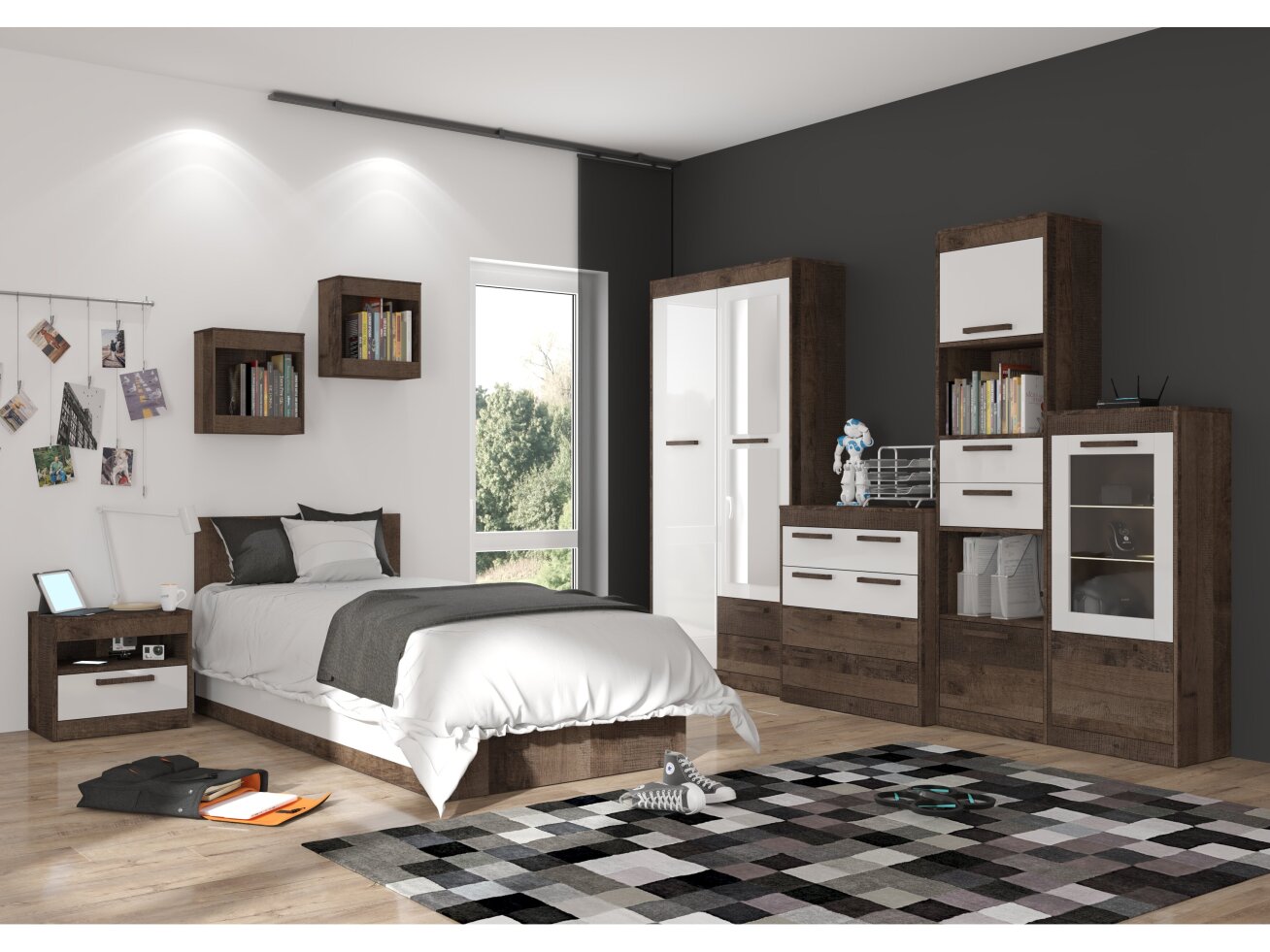 Vaikų kambario komplektas MAXIMUS 8 10 Vaikų kambario komplektas MAXIMUS 8 10