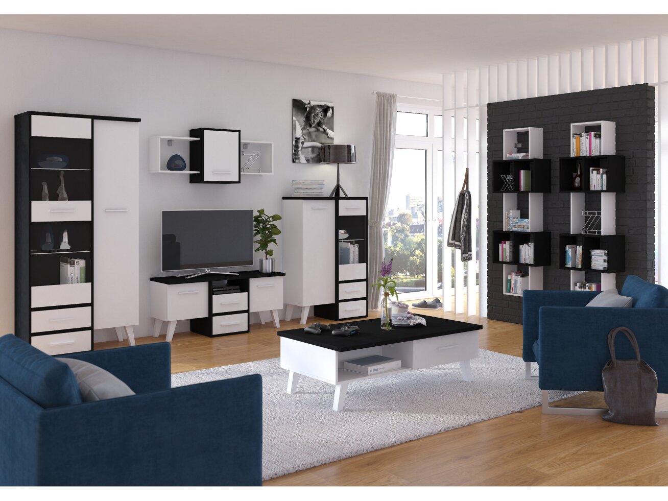 Svetainės baldų komplektas NORDIS 1 9