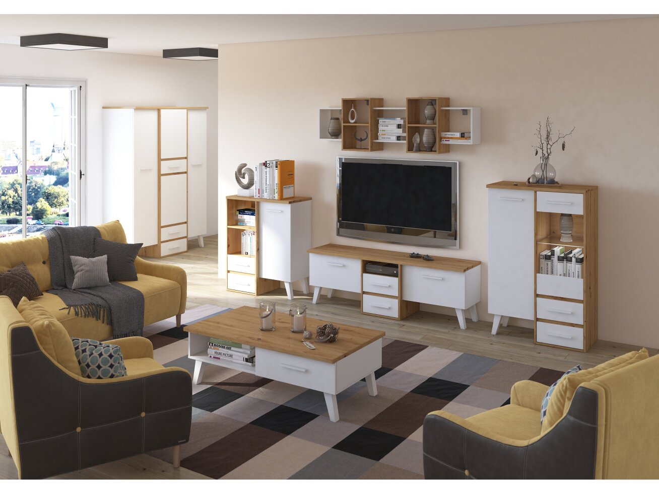 Svetainės baldų komplektas NORDIS 2 5